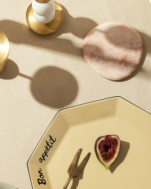 Black Blaze | Marble Coaster Set of 2 | Rosa
