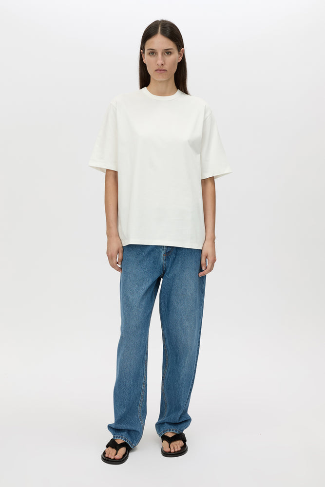 Camilla & Marc | Eliasson Monogram Tee | Soft White/Forest