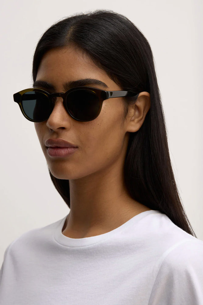 Assembly Label | Round Frame Sunglasses | Olive