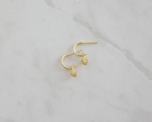 Sophie | She Shell Hoop Studs | Gold