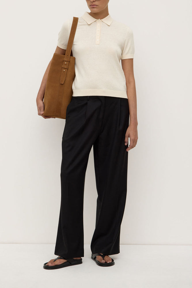 Assembly Label | Sloane Cotton Cashmere Polo | Cream