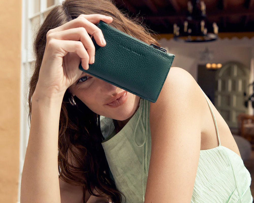 Status Anxiety | Avoiding Things Leather Wallet | Teal