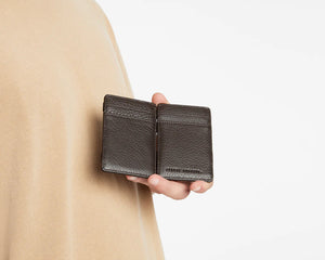 Status Anxiety | Flip Mens Leather Wallet | Chocolate