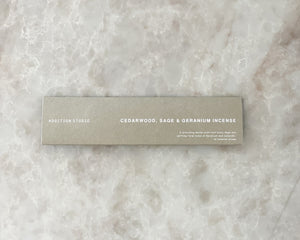 Addition Studio Incense | Cedarwood, Sage & Geranium