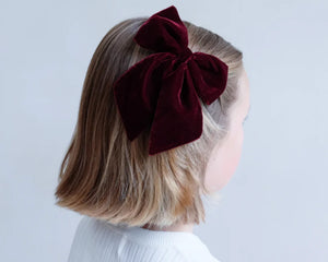 Mimi & Lula | Agnes Bow Clips | 2 Pack | Burgundy