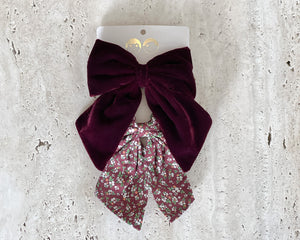 Mimi & Lula | Agnes Bow Clips | 2 Pack | Burgundy