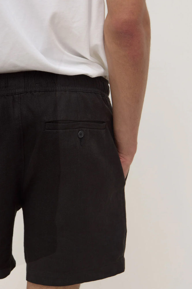 Assembly Label | Tide Linen Shorts | Black