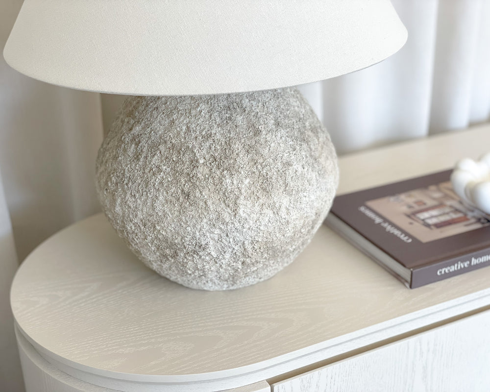 Atlantis Textured Table Lamp & Linen Shade