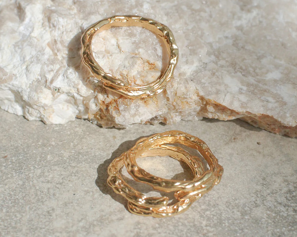 Bahagia | Lava Ring | Gold