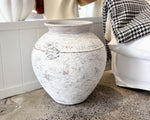 Whitewash Balinese Pot | Large