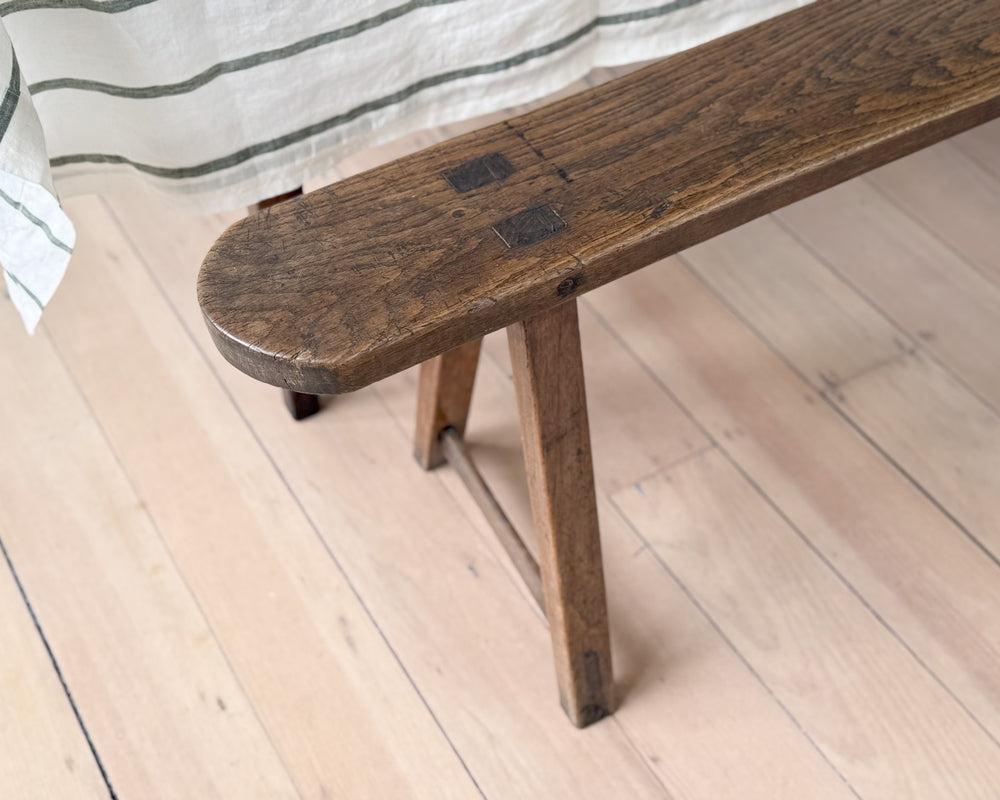 French Oak Antique Bench Seat