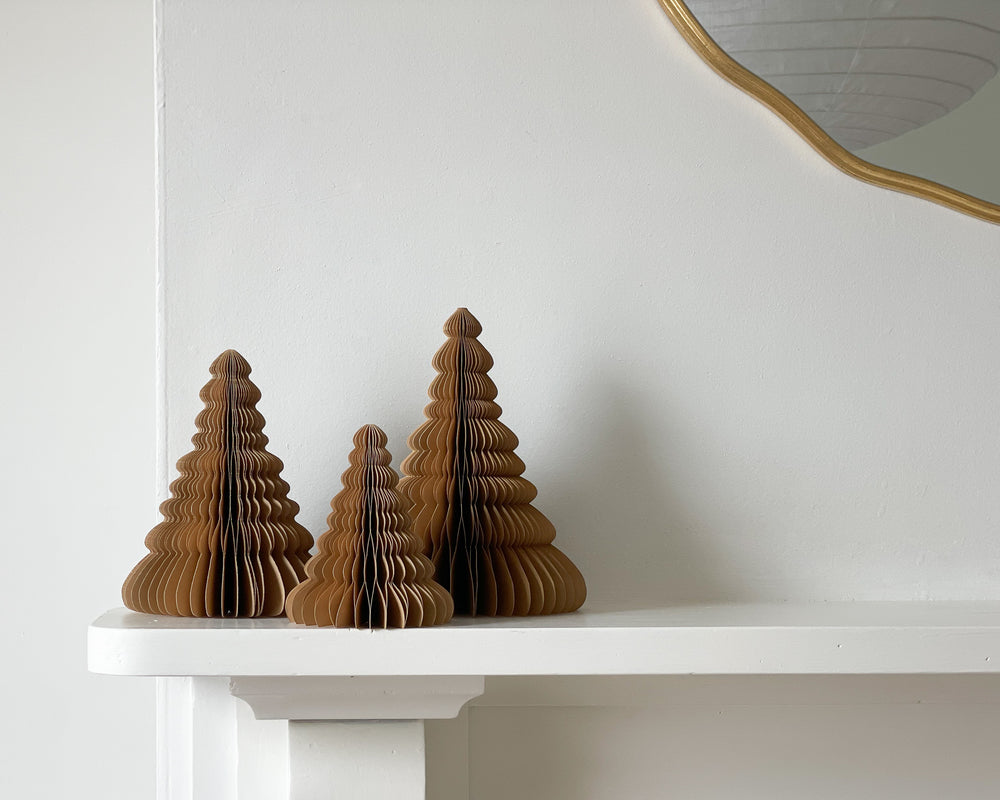 Standing Paper Tree Christmas Decoration | Biscotti | 20cm