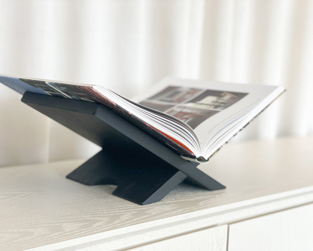 Wooden Book Stand | Black