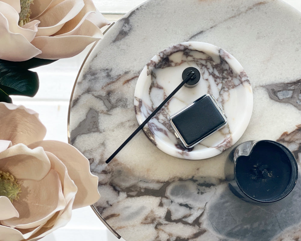 Round Bulgari Marble Tray
