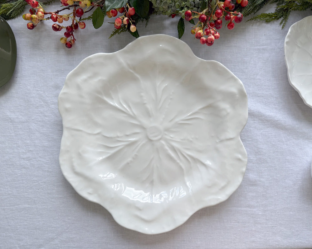 Cabbage Leaf Round Platter