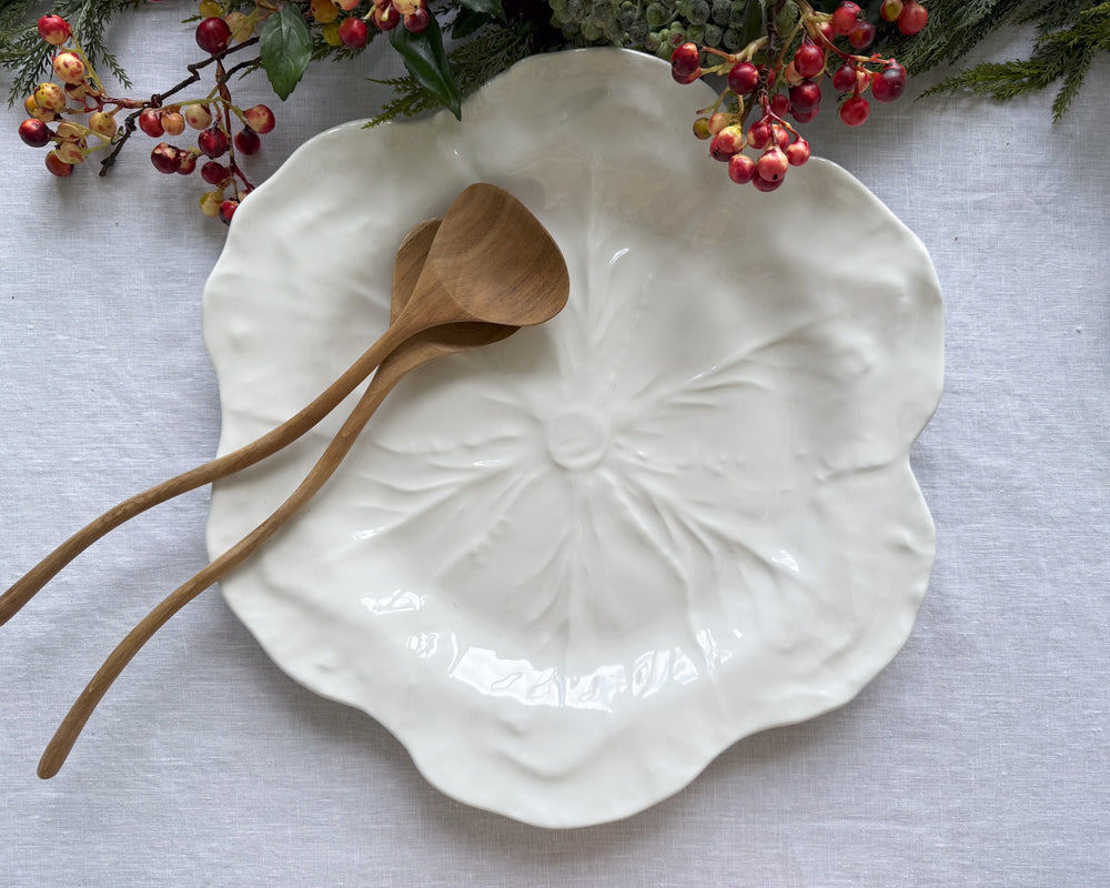 Cabbage Leaf Round Platter