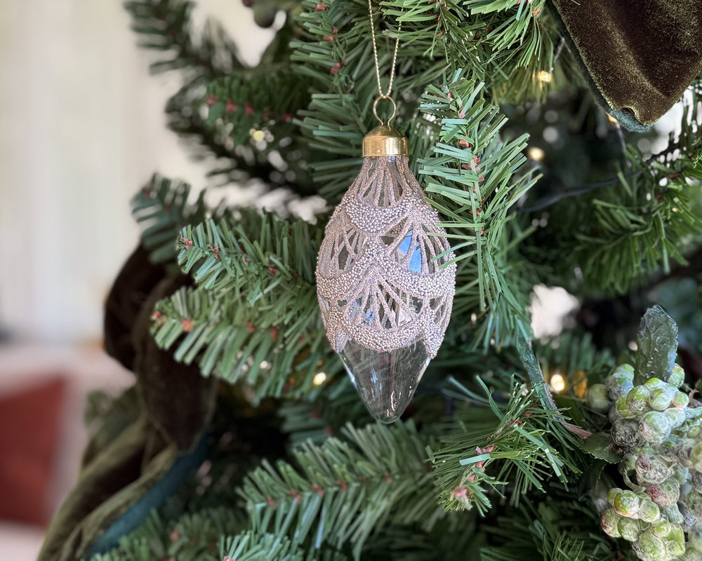 Champagne Lace Drop Bauble