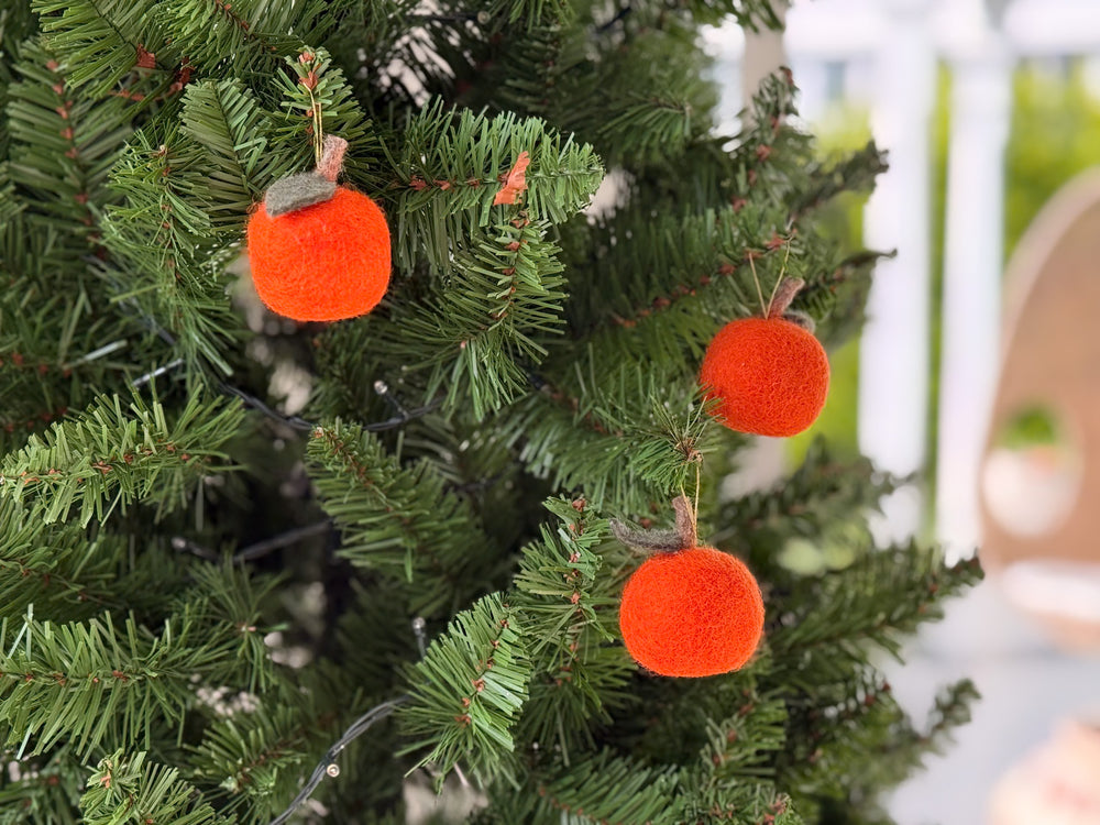 Clementine Felted Decorations | Set of 6