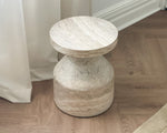 Column Stool | River Travertine