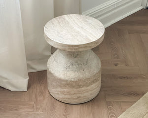 Column Stool | River Travertine