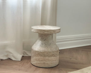 Column Stool | River Travertine