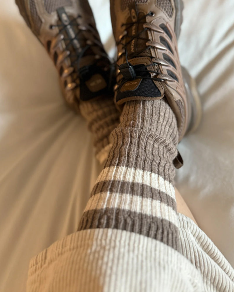 Le Bon Shoppe | Cottage Varsity Socks | Flax Varsity