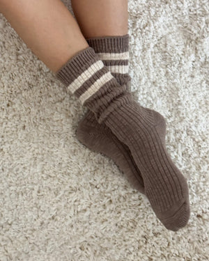 Le Bon Shoppe | Cottage Varsity Socks | Flax Varsity