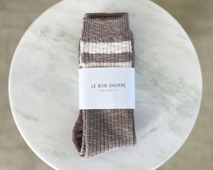 Le Bon Shoppe | Cottage Varsity Socks | Flax Varsity