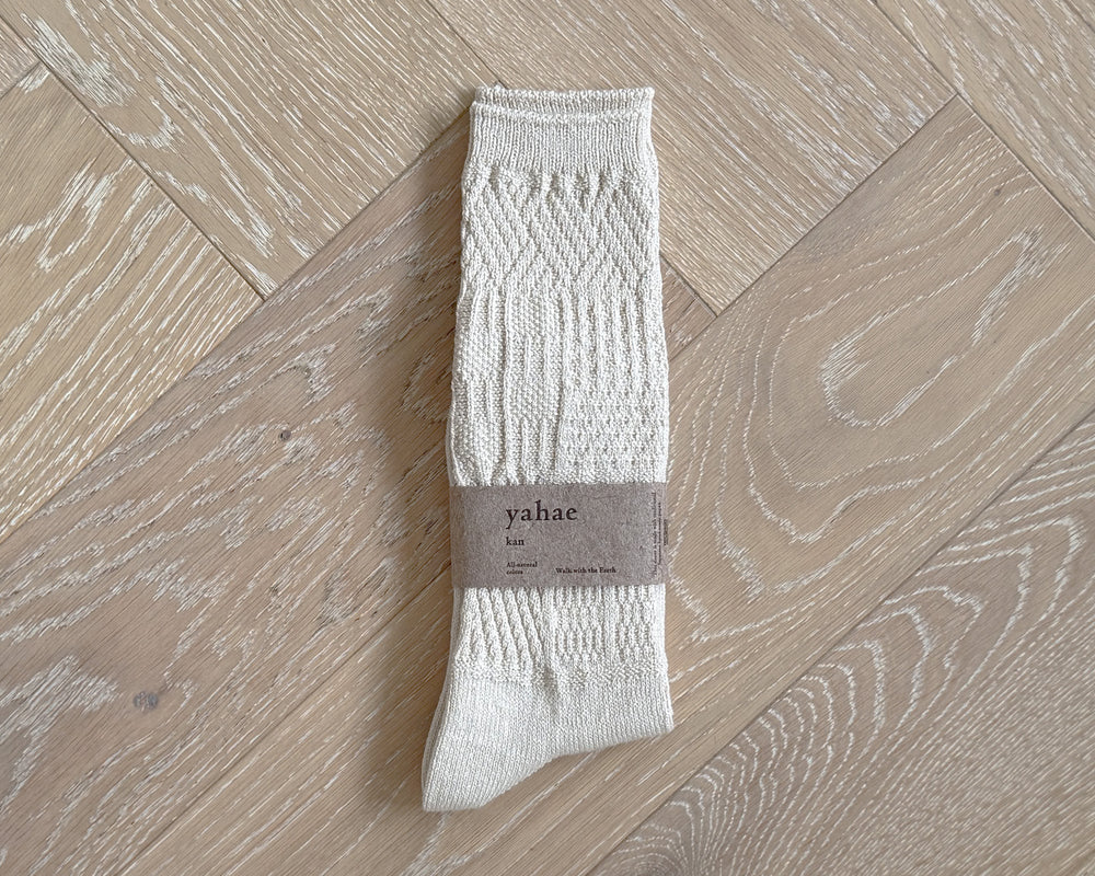Yahae Socks | Organic Cotton Yak Knitting Pattern Socks | Oat