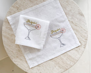 Embroided Linen Napkin | Daiquiri