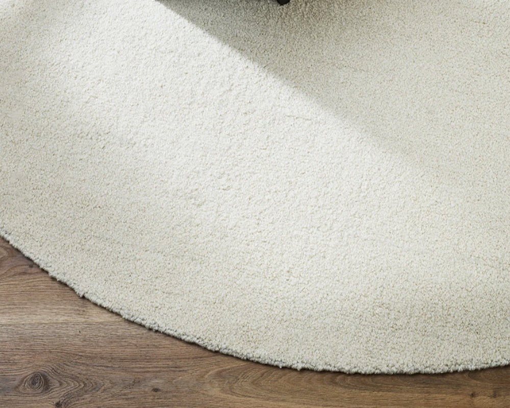 Dorset Round Rug | Natural White