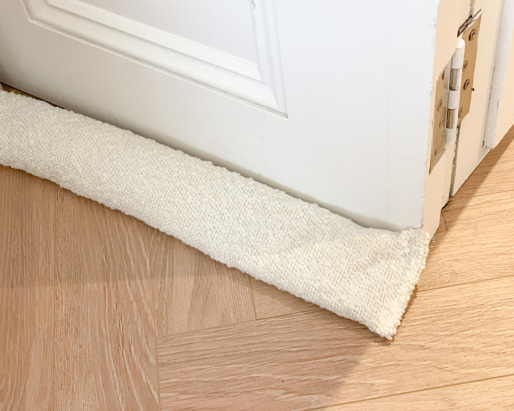 Draught Stopper | White Boucle