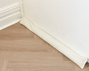 Draught Stopper | White Boucle