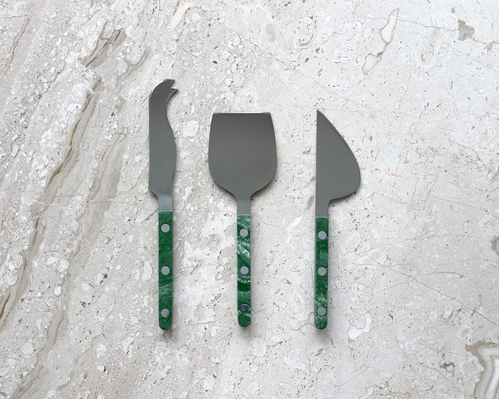 Tasteology | Cheese Knife Set | Emerald