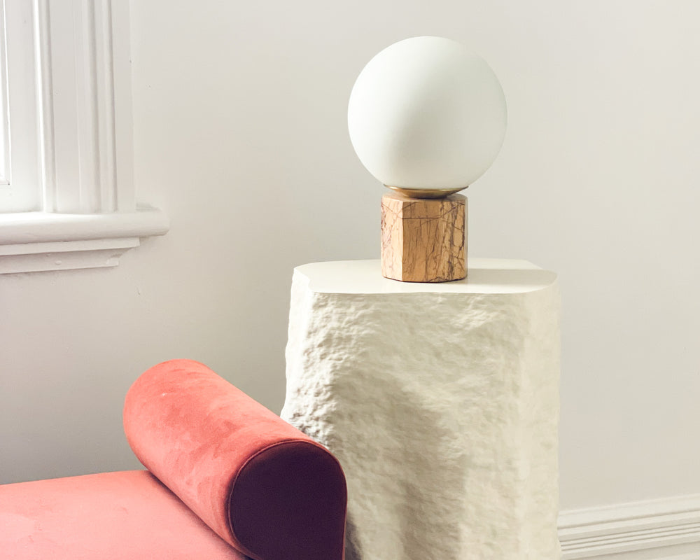 Globe Table Lamp | Brown Marble