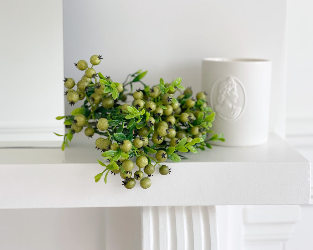 Faux Berry Cluster | Green