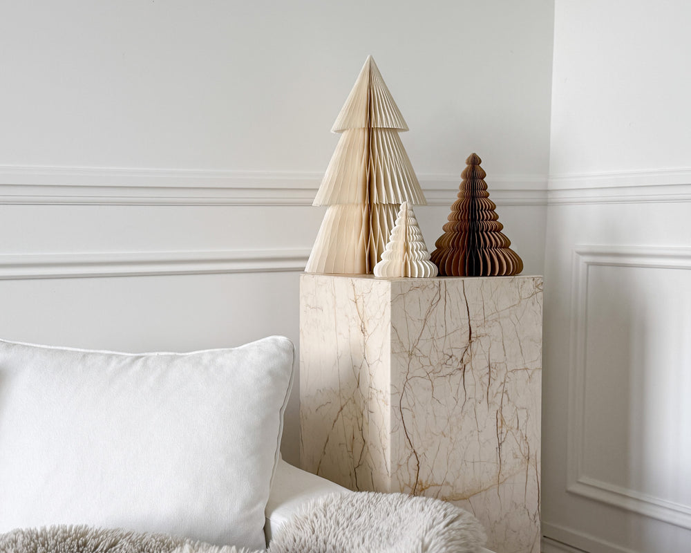 Standing Paper Tree Christmas Decoration | Biscotti | 15cm