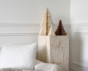 Standing Paper Tree Christmas Decoration | Biscotti | 15cm