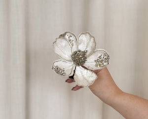 Jewelled Magnolia Flower Clip