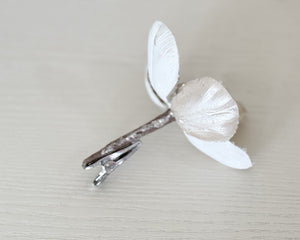 Jewelled Magnolia Flower Clip