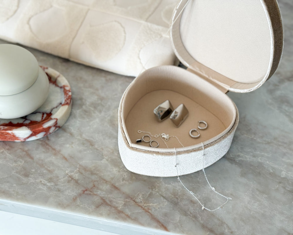 Velvet Heart Jewellery Box | Cashmere