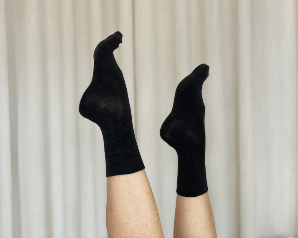 Le Bon Shoppe | Sneaker Socks | Soft Black