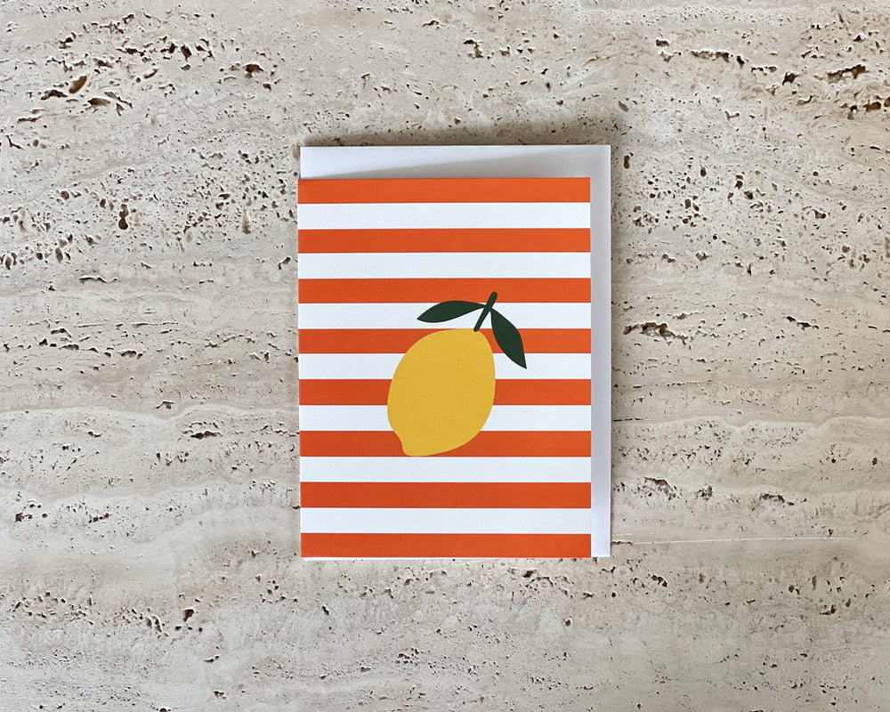 Lemon Stripe Card