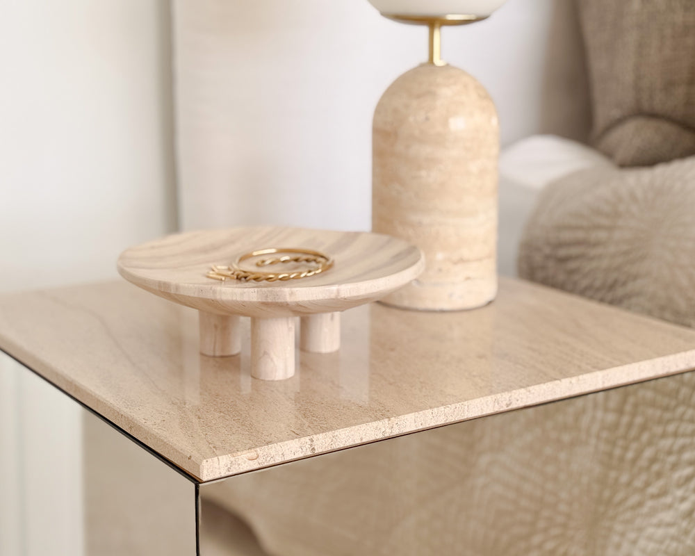 Limestone Footed Dish