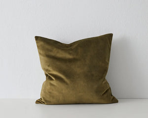 Lucia Velvet Cushion | Moss