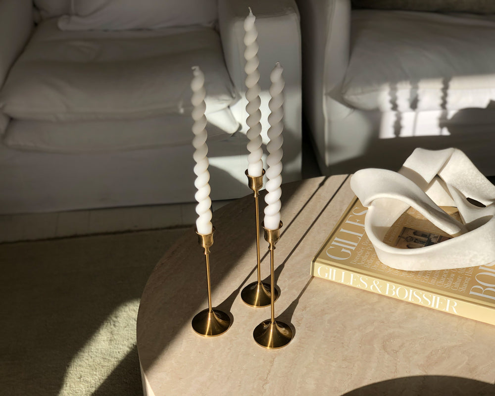 Lumiere Candle Holder Set of 3 | Brass