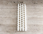 Lumiere Double Twist Candles | Set of 4 | Ivory