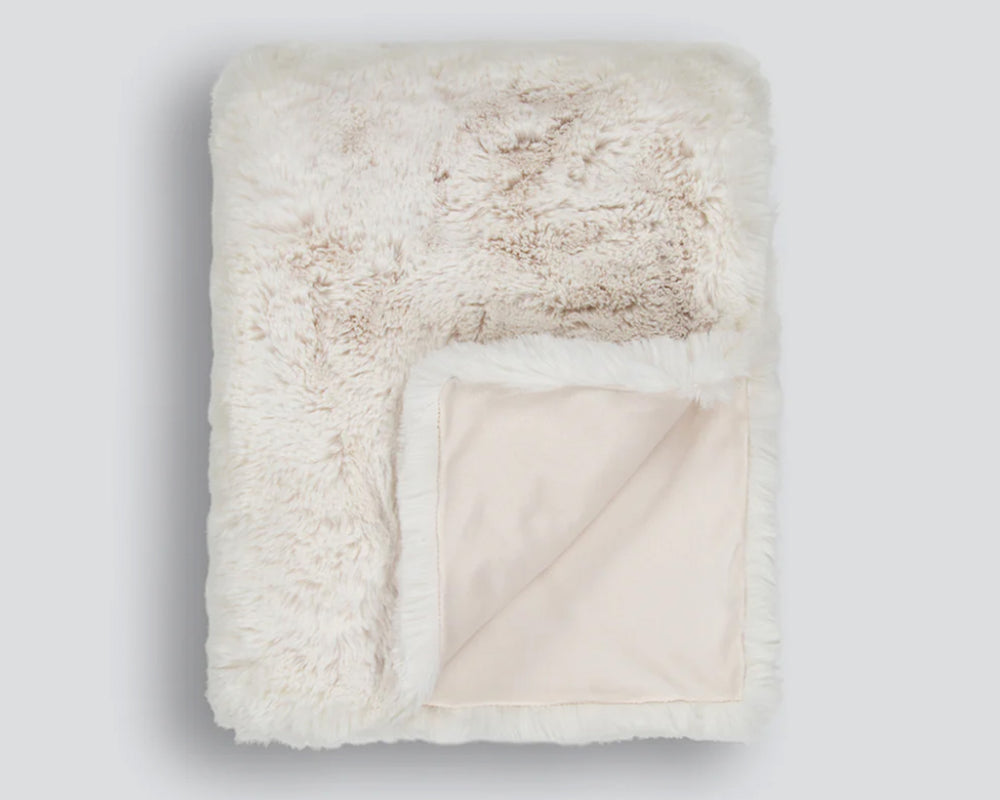 Luna Faux Fur Throw | Ivory