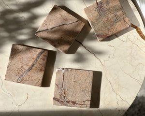 Marble Coasters | Brown Marble | Set of 4
