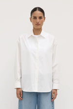 Assembly Label | Marigold Poplin Long Sleeve Shirt | White